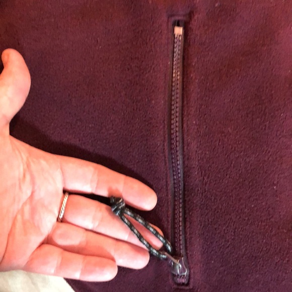 VINTAGE COLUMBIA Size 2x XXL Fleece Zip-Front USA Deep Wine + Black WARM Outdoor - Picture 10 of 14